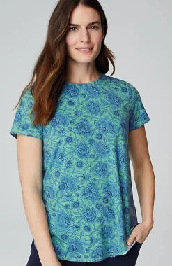 J.Jill Fit Progress Pima-Stretch Shirttail Tee| Jjill-Women Tops & Tees