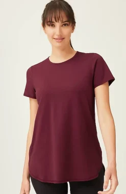 J.Jill Fit Progress Pima-Stretch Shirttail Tee| Jjill-Women Tops & Tees
