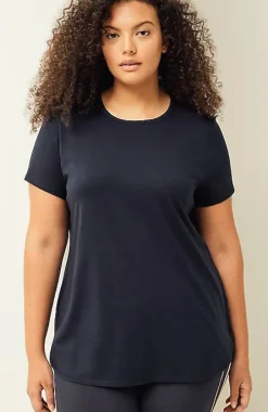 J.Jill Fit Progress Pima-Stretch Shirttail Tee| Jjill-Women Tops & Tees