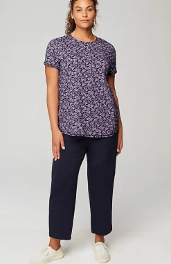 J.Jill Fit Progress Pima-Stretch Shirttail Tee| Jjill-Women Tops & Tees