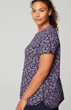 J.Jill Fit Progress Pima-Stretch Shirttail Tee| Jjill-Women Tops & Tees