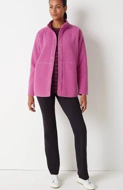 J.Jill Fit Sherpa Fleece Snap-Front Jacket | Jjill-Women Jackets & Coats