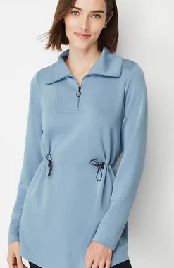 J.Jill Fit Sleek Double-Knit Cinched-Waist Tunic | Jjill-Women Tops & Tees