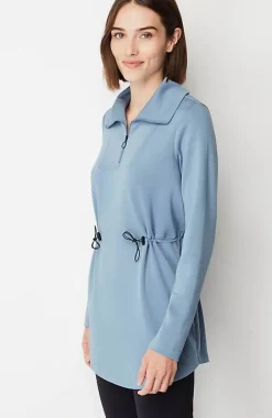 J.Jill Fit Sleek Double-Knit Cinched-Waist Tunic | Jjill-Women Tops & Tees