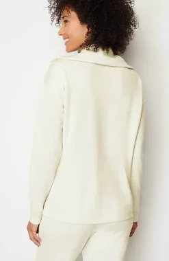 J.Jill Fit Sleek Double-Knit Snap-Front Pullover | Jjill-Women Activewear
