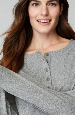 J.Jill Fit Supreme-Stretch Henley Tee | Jjill-Women Tops & Tees