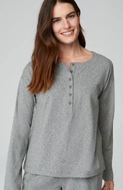 J.Jill Fit Supreme-Stretch Henley Tee | Jjill-Women Tops & Tees
