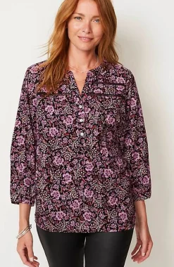 J.Jill Floral Corduroy Top | Jjill-Women Shirts & Blouses