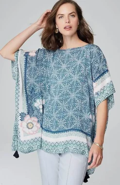 J.Jill Floral Medallion Poncho | Jjill-Women Ponchos, Ruanas & Scarves
