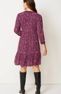 J.Jill Floral-Printed Flounced-Hem Dress | Jjill-Women Dresses