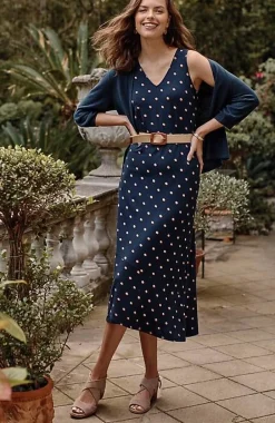 J.Jill Flounced-Hem Midi Dress | Jjill-Women Dresses