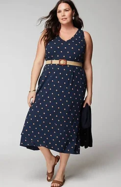 J.Jill Flounced-Hem Midi Dress | Jjill-Women Dresses