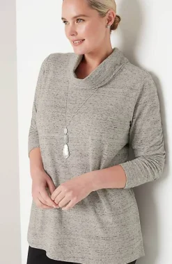 J.Jill French Terry Cowl-Neck Tunic | Jjill-Women Tops & Tees