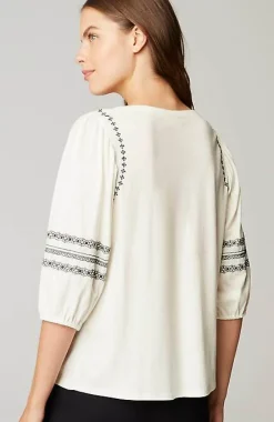 J.Jill Geometrically Embroidered Top | Jjill-Women Tops & Tees