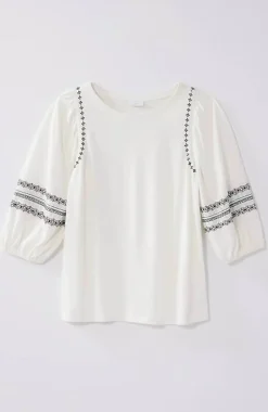 J.Jill Geometrically Embroidered Top | Jjill-Women Tops & Tees
