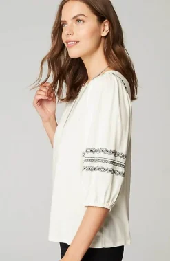 J.Jill Geometrically Embroidered Top | Jjill-Women Tops & Tees