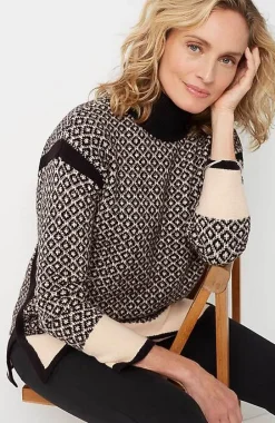 J.Jill Geometric Mock-Neck Sweater | Jjill-Women Sweaters