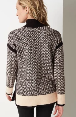 J.Jill Geometric Mock-Neck Sweater | Jjill-Women Sweaters
