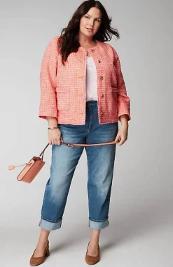J.Jill High-Rise Straight-Leg Cuffed Jeans | Jjill-Women Pants & Jeans