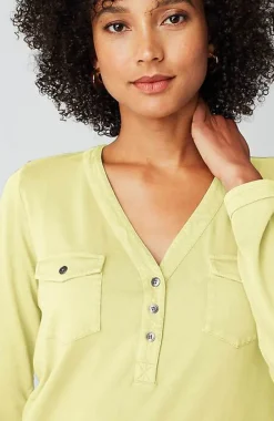 J.Jill Knit Patch-Pocket Camp Shirt | Jjill-Women Tops & Tees