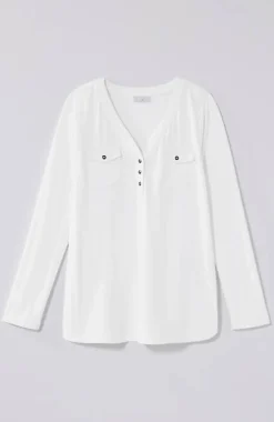 J.Jill Knit Patch-Pocket Camp Shirt | Jjill-Women Tops & Tees