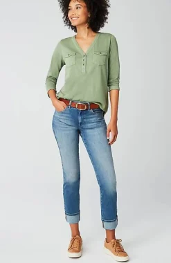 J.Jill Knit Patch-Pocket Camp Shirt | Jjill-Women Tops & Tees