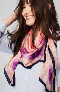 J.Jill Layered Floral Square Scarf | Jjill-Women Ponchos, Ruanas & Scarves