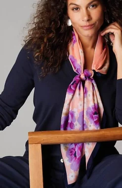 J.Jill Layered Floral Square Scarf | Jjill-Women Ponchos, Ruanas & Scarves