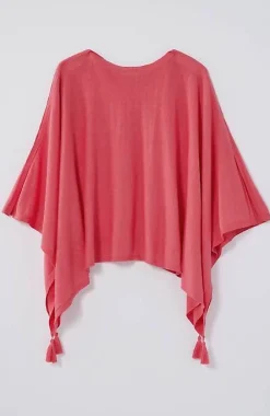 J.Jill Linen-Blend Tasseled Poncho | Jjill-Women Ponchos, Ruanas & Scarves