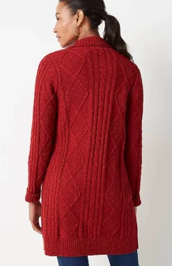 J.Jill Long Cabled Cardi | Jjill-Women Sweaters