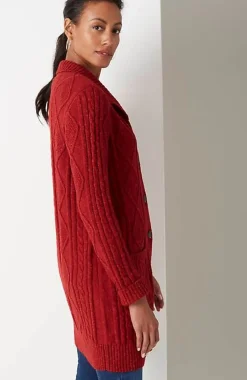 J.Jill Long Cabled Cardi | Jjill-Women Sweaters