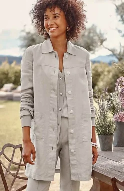 J.Jill Long Linen Duster Jacket | Jjill-Women Jackets & Coats