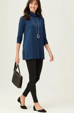J.Jill Luxe Supima® Everyday Turtleneck Tunic | Jjill-Women Tops & Tees