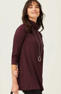 J.Jill Luxe Supima® Everyday Turtleneck Tunic | Jjill-Women Tops & Tees