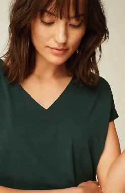 J.Jill Luxe Supima® Pleat-Back Tee | Jjill-Women Tops & Tees