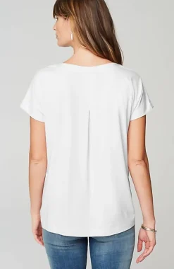 J.Jill Luxe Supima® Pleat-Back Tee | Jjill-Women Tops & Tees
