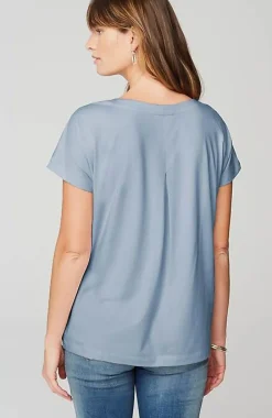 J.Jill Luxe Supima® Pleat-Back Tee | Jjill-Women Tops & Tees