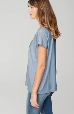 J.Jill Luxe Supima® Pleat-Back Tee | Jjill-Women Tops & Tees
