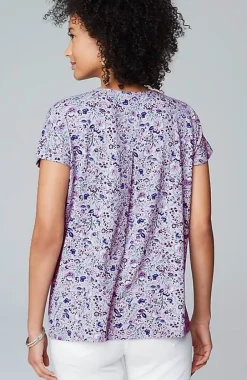 J.Jill Luxe Supima® Pleat-Back Tee | Jjill-Women Tops & Tees