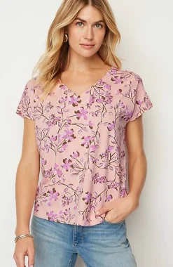 J.Jill Luxe Supima® Pleat-Back Tee | Jjill-Women Tops & Tees