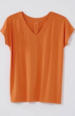 J.Jill Luxe Supima® Pleat-Back Tee | Jjill-Women Tops & Tees
