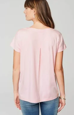 J.Jill Luxe Supima® Pleat-Back Tee | Jjill-Women Tops & Tees