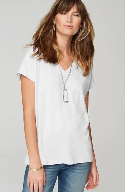 J.Jill Luxe Supima® Pleat-Back Tee | Jjill-Women Tops & Tees