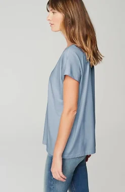 J.Jill Luxe Supima® Pleat-Back Tee | Jjill-Women Tops & Tees