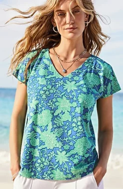 J.Jill Luxe Supima® Pleat-Back Tee | Jjill-Women Tops & Tees