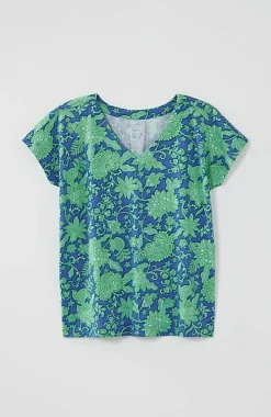 J.Jill Luxe Supima® Pleat-Back Tee | Jjill-Women Tops & Tees