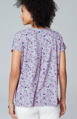 J.Jill Luxe Supima® Pleat-Back Tee | Jjill-Women Tops & Tees