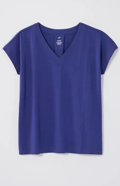 J.Jill Luxe Supima® Pleat-Back Tee | Jjill-Women Tops & Tees