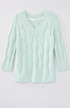 J.Jill Marled Cable Sweater | Jjill-Women Sweaters