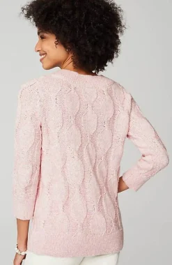 J.Jill Marled Cable Sweater | Jjill-Women Sweaters